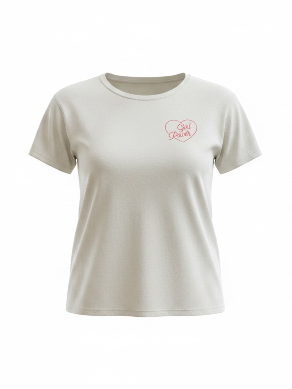 Girl Power Heart Graphic tee Organic cotton T-Shirt by Savage seeds 
fitted tee